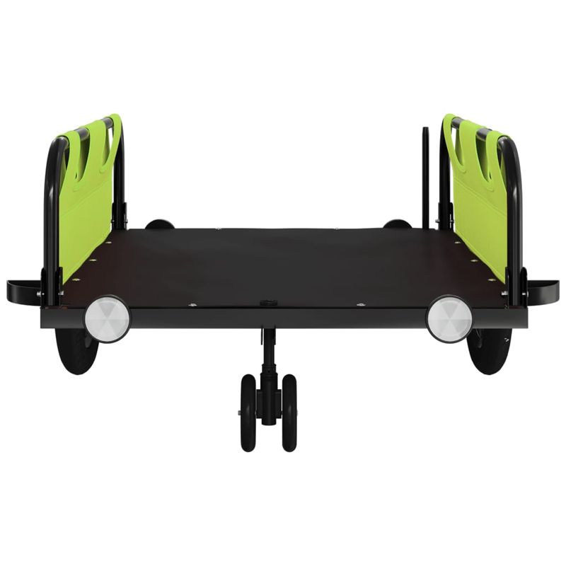 Sport si Outdoor - Ciclism - Accesorii pentru biciclete - Remorci biciclete - Remorca de bicicleta, verde, textil oxford și fier, mărime 124x64.5x36 cm - Infinity.ro