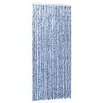 Casa si Gradina - Textile si covoare - Rulouri si jaluzele - Perdea pentru insecte, albastru si alb, 100x230 cm, chenille - Infinity.ro
