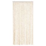 Casa si Gradina - Textile si covoare - Perdele si draperii - Perdele - Perdea pentru insecte, bej si alb, 56x185 cm, chenille - Infinity.ro