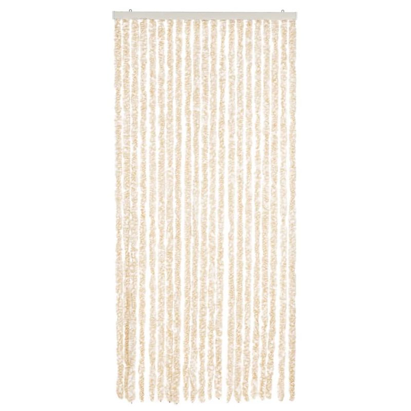 Casa si Gradina - Textile si covoare - Perdele si draperii - Perdele - Perdea pentru insecte, bej si alb, 56x185 cm, chenille - Infinity.ro