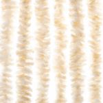 Casa si Gradina - Textile si covoare - Perdele si draperii - Perdele - Perdea pentru insecte, bej si alb, 56x185 cm, chenille - Infinity.ro