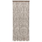 Casa si Gradina - Textile si covoare - Rulouri si jaluzele - Perdea pentru insecte, gri taupe si alb, 56x200 cm, chenille - Infinity.ro