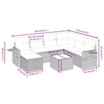 Casa si Gradina - Gradina si terasa - Mobilier exterior - Seturi mobila gradina - Set mobilier de gradina cu perne, 8 piese, negru, poliratan - Infinity.ro