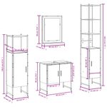 Casa si Gradina - Mobilier - Seturi de mobilier - Seturi baie - Set dulapuri de baie, 4 piese, gri sonoma, lemn prelucrat - Infinity.ro