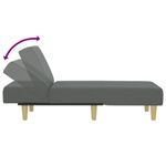 Casa si Gradina - Mobilier - Scaune si fotolii - Fotolii - Sezlong, gri inchis, material textil - Infinity.ro