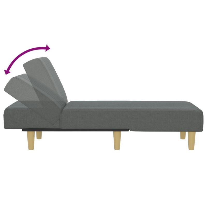 Casa si Gradina - Mobilier - Scaune si fotolii - Fotolii - Sezlong, gri inchis, material textil - Infinity.ro