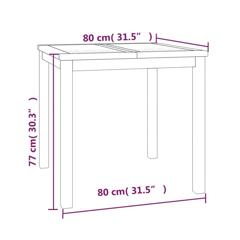 Casa si Gradina - Gradina si terasa - Mobilier exterior - Seturi mobila gradina - Set de masa pentru gradina, lemn masiv de tec, 3 piese, mărime 80x80x77 cm - Infinity.ro