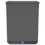 Casa si Gradina - Gradinarit si plante - Plante si ghivece - Ghivece si suporturi - Jardiniere, 2 buc., negru, 30x30x37 cm, polipropilena - Infinity.ro