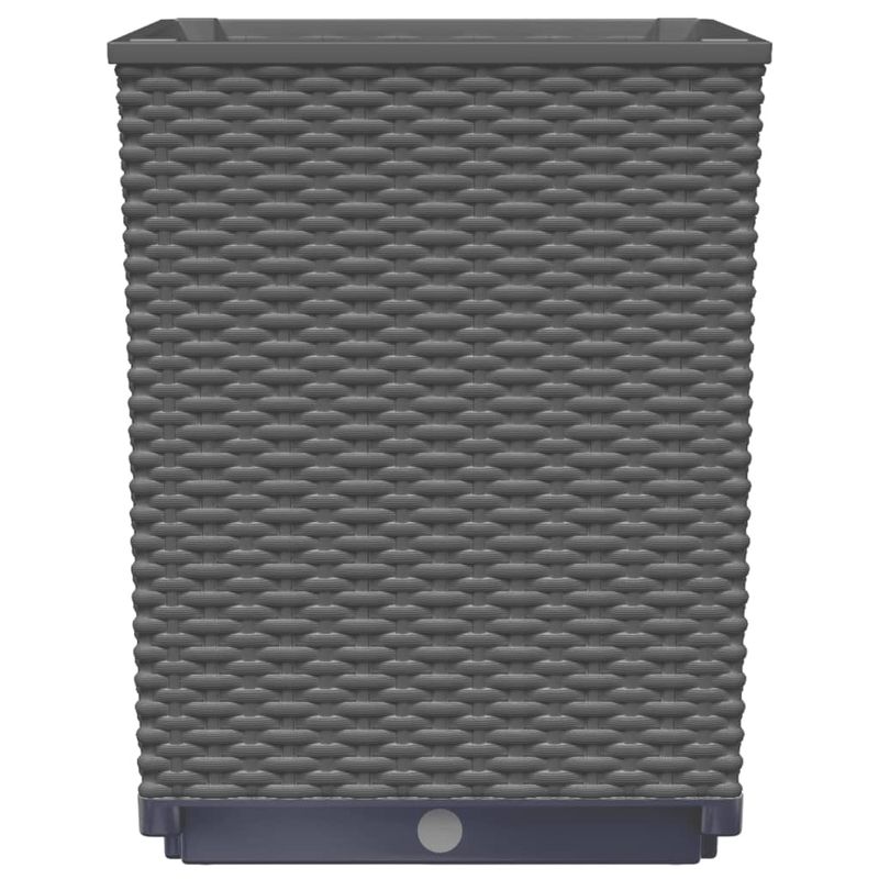 Casa si Gradina - Gradinarit si plante - Plante si ghivece - Ghivece si suporturi - Jardiniere, 2 buc., negru, 30x30x37 cm, polipropilena - Infinity.ro