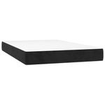 Casa si Gradina - Mobilier - Paturi si accesorii - Paturi - Pat continental cu saltea și LED, saltea și LED, negru, 120x200 cm, catifea, model cu blocuri pătrate - Infinity.ro