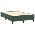 Casa si Gradina - Mobilier - Paturi si accesorii - Paturi - Pat continental cu saltea și LED, saltea și LED, verde inchis, 120x200 cm, catifea, model benzi verticale - Infinity.ro