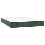 Casa si Gradina - Mobilier - Paturi si accesorii - Paturi - Pat continental cu saltea și LED, saltea și LED, verde inchis, 120x200 cm, catifea, model benzi verticale - Infinity.ro