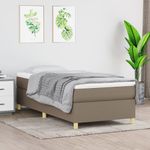 Casa si Gradina - Mobilier - Paturi si accesorii - Paturi - Cadru de pat box spring, gri taupe, 80x200 cm, textil - Infinity.ro