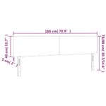 Casa si Gradina - Mobilier - Paturi si accesorii - Accesorii paturi - Tablie de pat cu LED, gri, 180x5x78/88 cm, piele ecologica - Infinity.ro