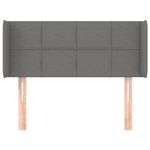Casa si Gradina - Mobilier - Paturi si accesorii - Accesorii paturi - Tablie de pat cu aripioare gri inchis 93x16x78/88 cm textil - Infinity.ro