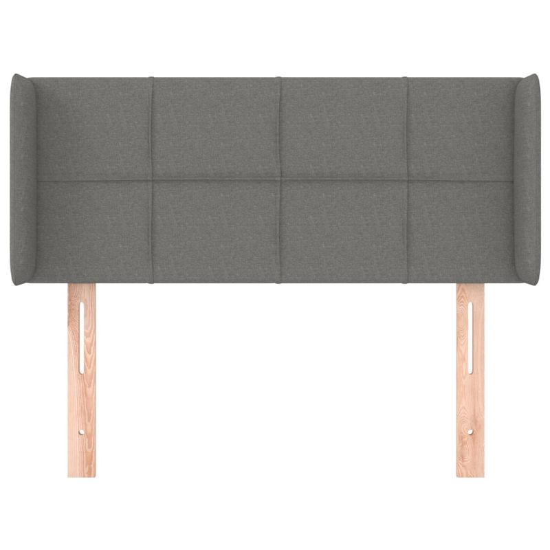 Casa si Gradina - Mobilier - Paturi si accesorii - Accesorii paturi - Tablie de pat cu aripioare gri inchis 93x16x78/88 cm textil - Infinity.ro