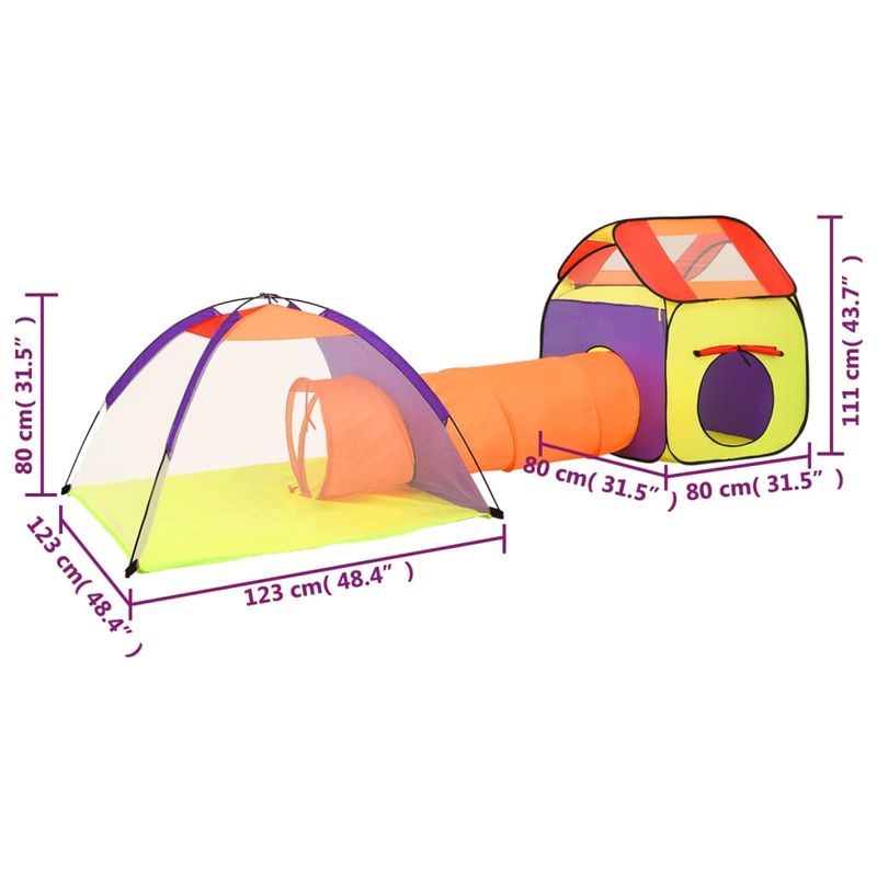 Jucarii, Copii si Bebe - Jucarii si jocuri - Jucarii de exterior - Casute si corturi copii - Cort de joaca pentru copii 250 bile, multicolor, 338x123x111 cm, multicolor 1 - Infinity.ro