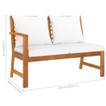 Casa si Gradina - Gradina si terasa - Mobilier exterior - Seturi mobila gradina - Set mobilier de gradina cu perne crem, 4 piese, lemn de acacia - Infinity.ro