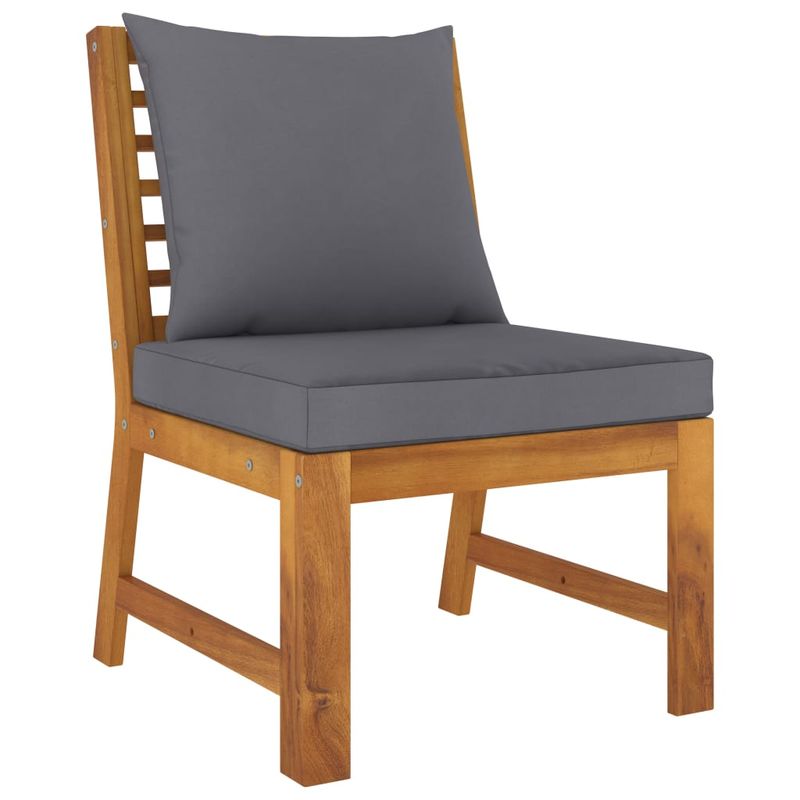 Casa si Gradina - Gradina si terasa - Mobilier exterior - Seturi mobila gradina - Set mobilier de gradina cu perne, 4 piese, lemn masiv de acacia, model mijloc + colț + bancă + masă - Infinity.ro
