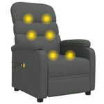 Ingrijire personala si Cosmetice - Sanatate si wellness - Articole wellness - Fotolii de masaj - Fotoliu de masaj electric rabatabil, gri inchis, textil - Infinity.ro