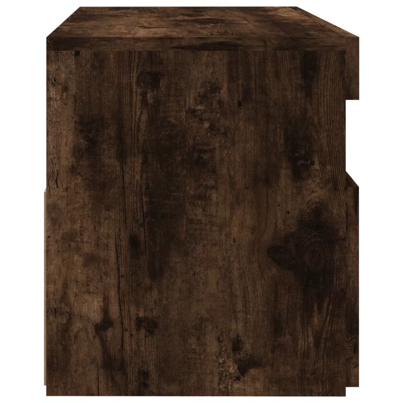 Casa si Gradina - Mobilier - Comode si corpuri - Comode - Comoda TV cu lumini LED, 2 buc., stejar fumuriu, 60x35x40 cm - Infinity.ro