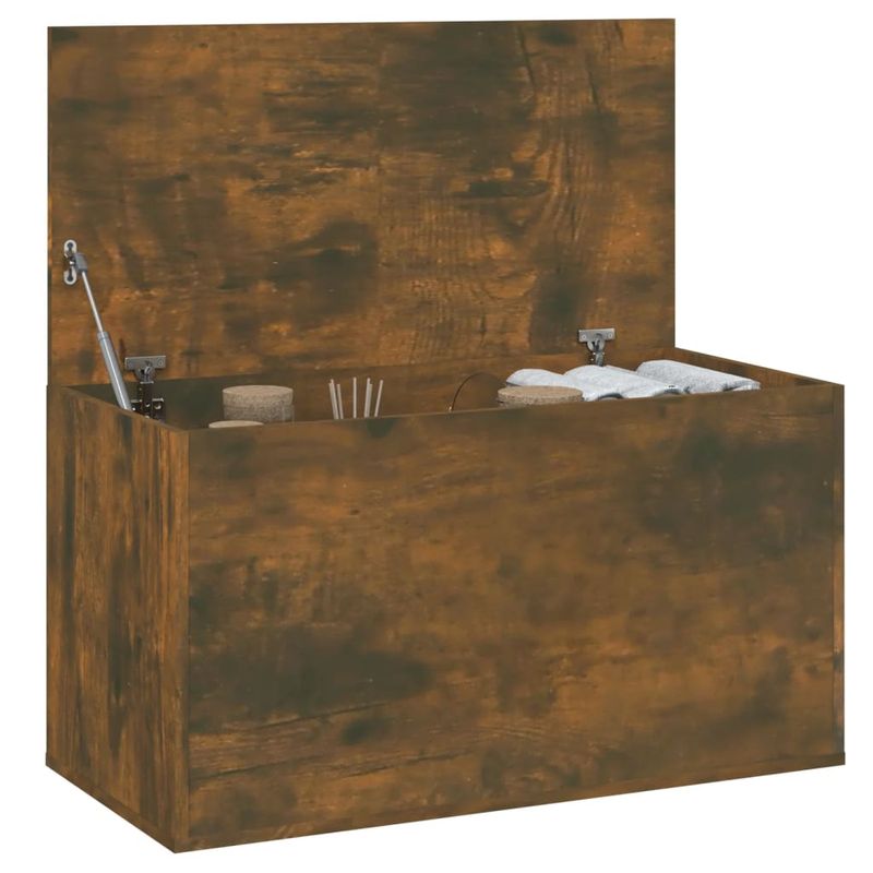 Casa si Gradina - Mobilier - Organizare si depozitare - Cufere si lazi - Cufar de depozitare stejar fumuriu 84x42x46 cm lemn prelucrat - Infinity.ro
