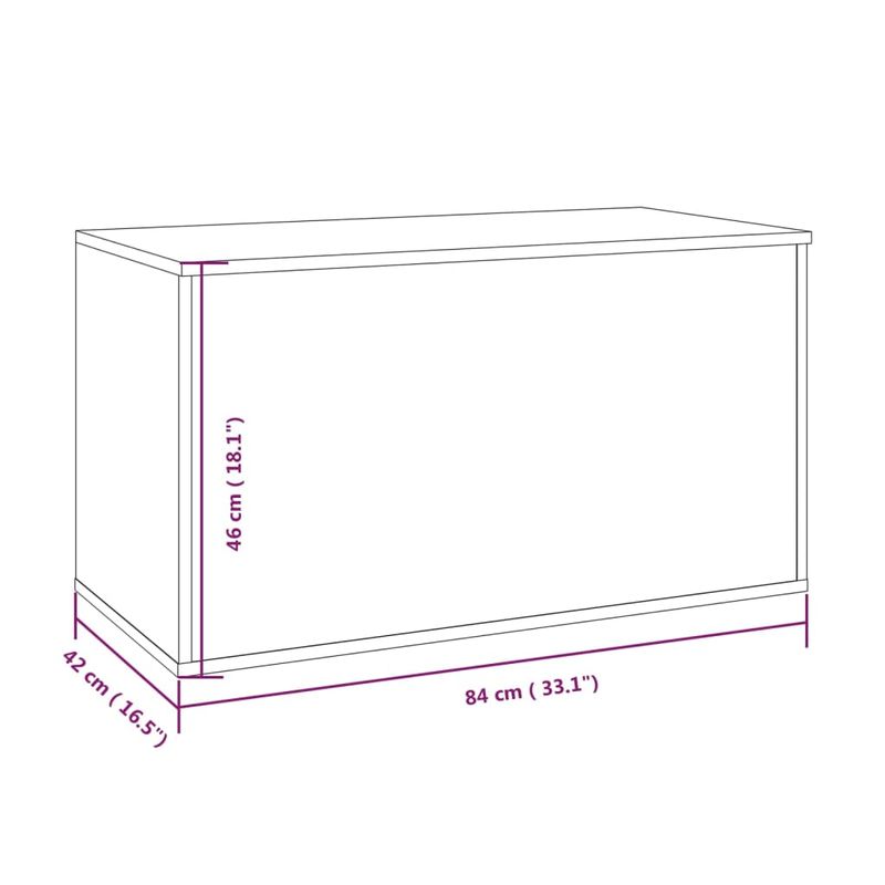 Casa si Gradina - Mobilier - Organizare si depozitare - Cufere si lazi - Cufar de depozitare stejar fumuriu 84x42x46 cm lemn prelucrat - Infinity.ro