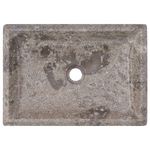 Casa si Gradina - Sanitare - Lavoar baie si accesorii - Lavoare si piedestale - Chiuveta, gri, 50x35x10 cm, marmura - Infinity.ro