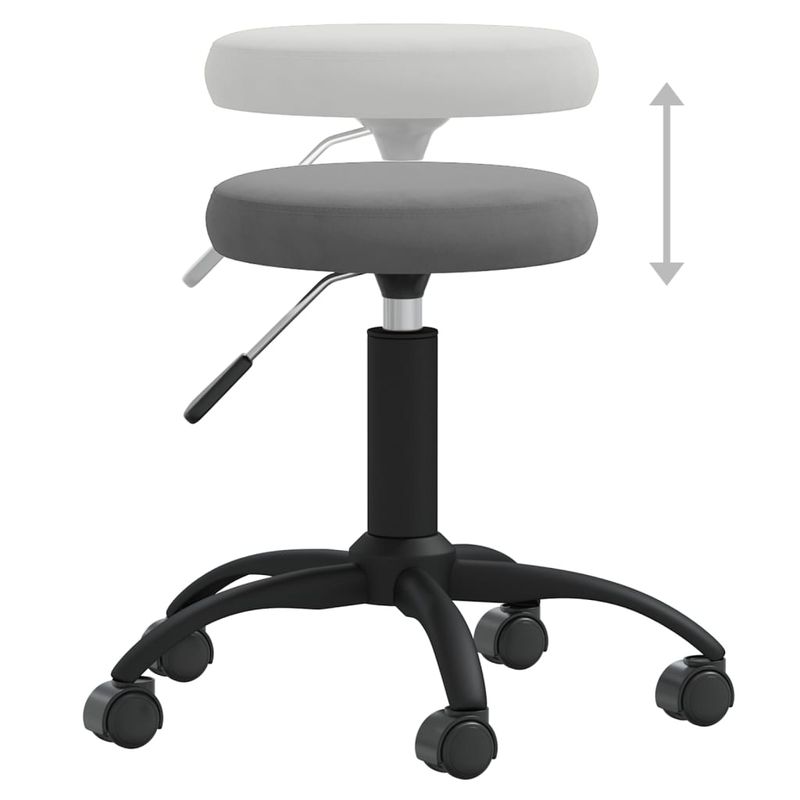 Casa si Gradina - Mobilier - Scaune si fotolii - Scaune - Scaune de bucatarie, gri inchis, catifea - Infinity.ro