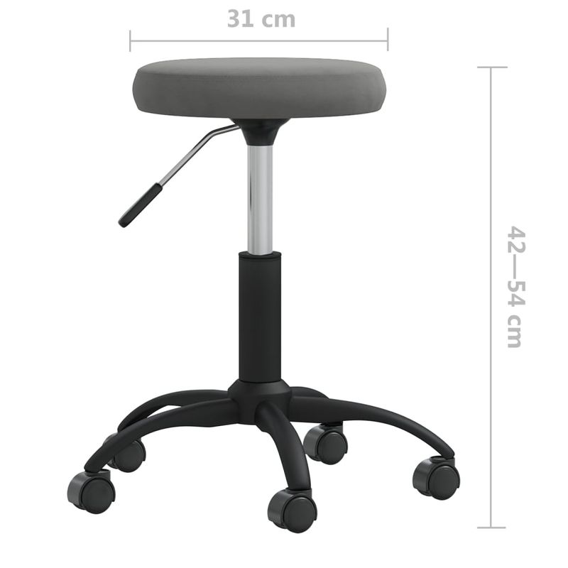 Casa si Gradina - Mobilier - Scaune si fotolii - Scaune - Scaune de bucatarie, gri inchis, catifea - Infinity.ro