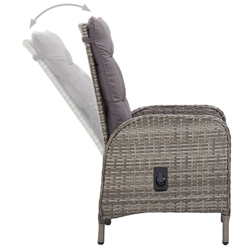 Casa si Gradina - Gradina si terasa - Mobilier exterior - Seturi mobila gradina - Set mobilier pentru gradina, 7 piese, gri - Infinity.ro