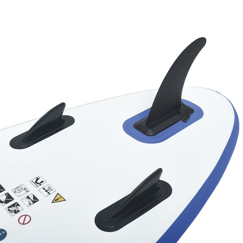 Sport si Outdoor - Sporturi acvatice - Sporturi pe placa - Stand up paddle - Set placa SUP, albastru și alb, mărime 360x81x10 cm - Infinity.ro