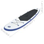 Sport si Outdoor - Sporturi acvatice - Sporturi pe placa - Stand up paddle - Set placa SUP, albastru și alb, mărime 360x81x10 cm - Infinity.ro