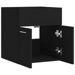 Casa si Gradina - Mobilier - Seturi de mobilier - Seturi baie - Masca de chiuveta, negru, 41x38,5x46 cm, PAL - Infinity.ro