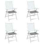 Casa si Gradina - Textile si covoare - Perne si pilote - Perne decorative - Perne scaune gradina 4 buc. gri 40x40x3 cm tesatura Oxford - Infinity.ro