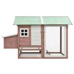 Petshop - Accesorii petshop - Culcusuri si custi - Custi interior si exterior - Cotet de pasari, cafeniu, 170x81x110 cm, lemn masiv pin & brad - Infinity.ro