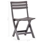 Casa si Gradina - Gradina si terasa - Mobilier exterior - Scaune si sezlonguri gradina - Scaune de gradina pliabile, 2 buc., cafeniu, plastic - Infinity.ro