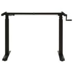 Casa si Gradina/Mobilier/Mese si birouri/Birouri - Cadru de birou cu inaltime reglabila manual, manivela, negru - Infinity.ro