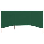 Casa si Gradina - Gradina si terasa - Umbrele si pavilioane - Umbrele - Paravan anti-vant cu 3 panouri, verde, 400x120 cm, textil - Infinity.ro