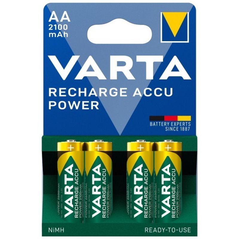 Casa si Gradina - Electrice - Accesorii electrice - Baterii, acumulatori si incarcatoare - Set 4 acumulatori Varta R6 AA 1.2V, 2100 mAh, incarcati - Infinity.ro