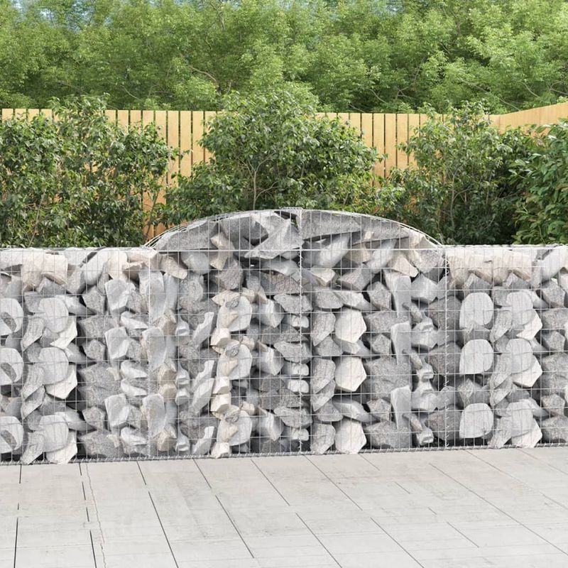 Casa si Gradina - Gradina si terasa - Garduri, panouri si accesorii - Cos gabion arcuit, 300x50x100/120cm, fier galvanizat, cantitate în pachet: 11 - Infinity.ro