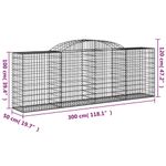 Casa si Gradina - Gradina si terasa - Garduri, panouri si accesorii - Cos gabion arcuit, 300x50x100/120cm, fier galvanizat, cantitate în pachet: 11 - Infinity.ro