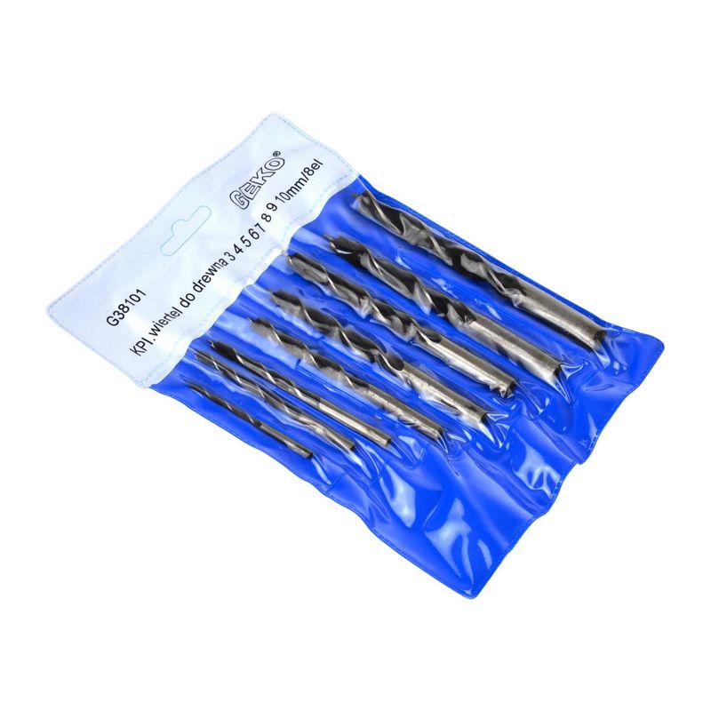 Casa si Gradina - Constructii - Scule electrice si accesorii - Seturi si accesorii pentru gaurit si insurubat - Set burghie pentru lemn, 8 piese, 3-10mm, Geko G38101 - Infinity.ro