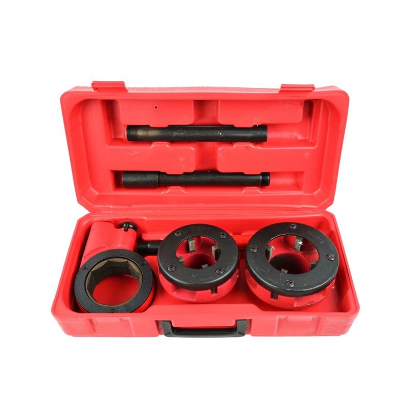 Casa si Gradina/Constructii/Scule electrice si accesorii/Seturi si accesorii pentru gaurit si insurubat - Trusa filiera pentru tevi 1/5" - 2", 2 piese, Geko G01003 - Infinity.ro