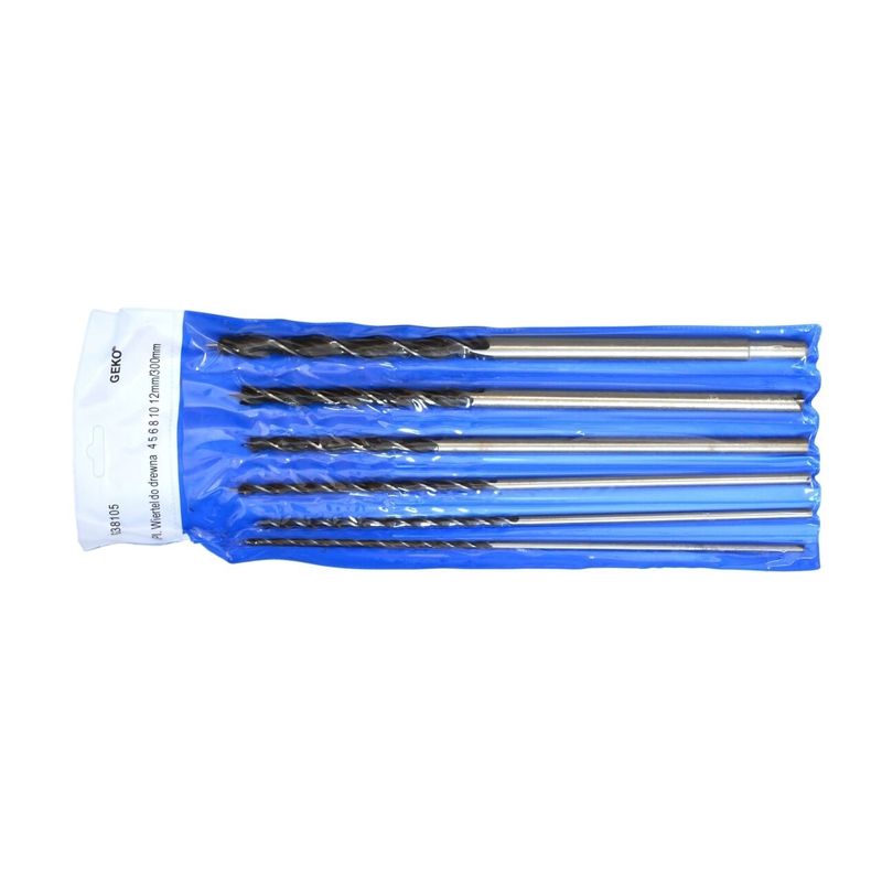 Casa si Gradina - Constructii - Scule electrice si accesorii - Seturi si accesorii pentru gaurit si insurubat - Set de burghie pentru lemn 4-12mm / 300mm, 6 piese, GEKO G38105 - Infinity.ro