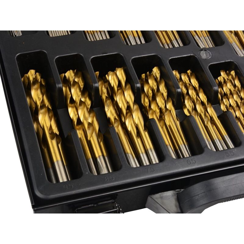Casa si Gradina - Constructii - Scule electrice si accesorii - Seturi si accesorii pentru gaurit si insurubat - Set burghie HSS titan pentru metal 170 piese,1.0-10.0mm, GEKO G38219 - Infinity.ro