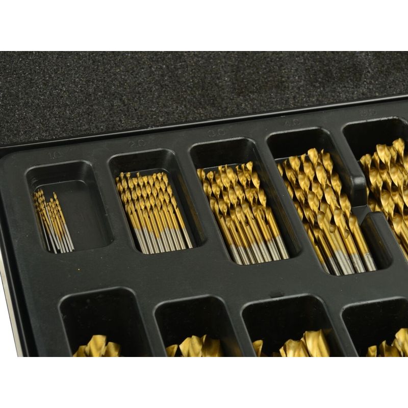 Casa si Gradina - Constructii - Scule electrice si accesorii - Seturi si accesorii pentru gaurit si insurubat - Set burghie HSS titan pentru metal 170 piese,1.0-10.0mm, GEKO G38219 - Infinity.ro
