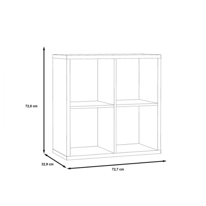 Casa si Gradina - Mobilier - Biblioteci si rafturi - Rafturi - Raft Mauro, 73 x 73 x 33 cm, nuanta negru - Infinity.ro