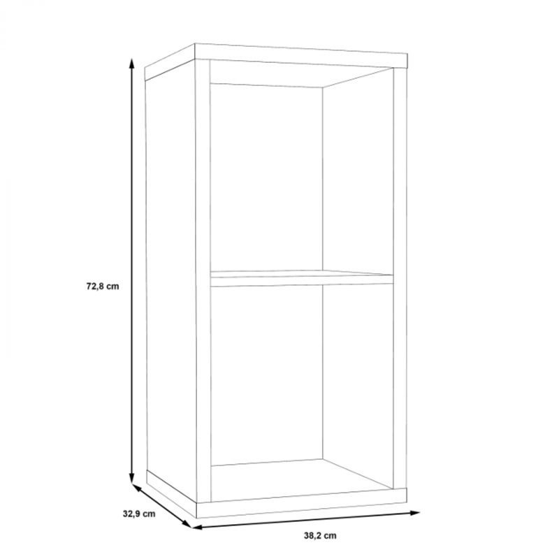 Casa si Gradina - Mobilier - Biblioteci si rafturi - Rafturi - Raft Mauro, 39.5 x 73 x 33 cm, nuanta negru - Infinity.ro