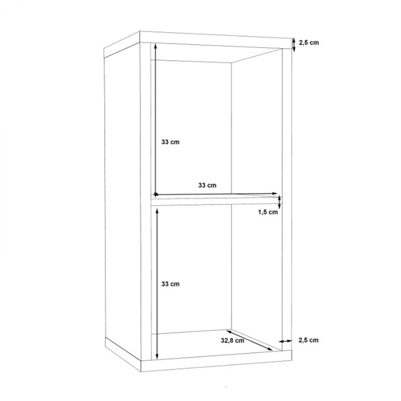 Casa si Gradina - Mobilier - Biblioteci si rafturi - Rafturi - Raft Mauro, 39.5 x 73 x 33 cm, nuanta negru - Infinity.ro